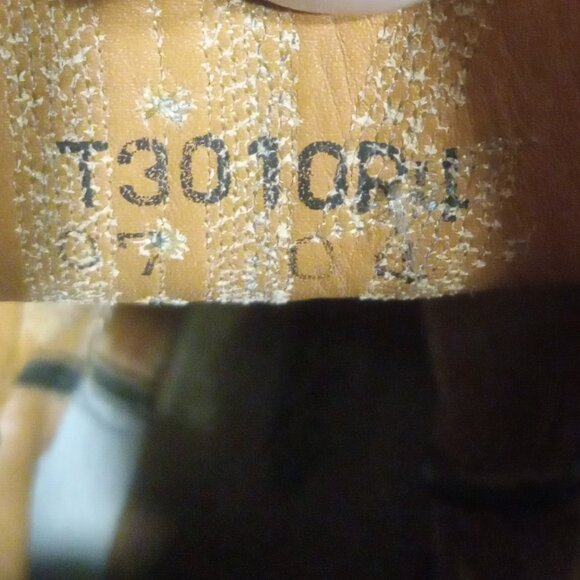 Lucchese 2000 Men's Black Leather Cowboy Boots Size 9.5 2E T3010R4 - Picture 7 of 7